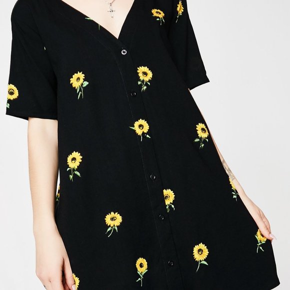 🌻 Motel Sunflower Button-Down Dress 🌻 - Picture 3 of 5